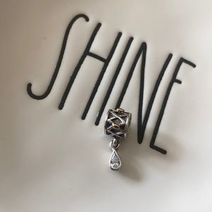 Retired Authentic Pandora 14k/SS One World Health CZ dangle bead. NWOT